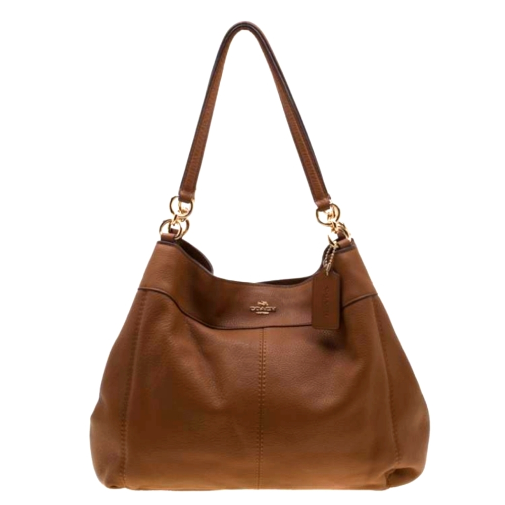 Coach Designer Tan Leather Lexy Tote Purse Handbag